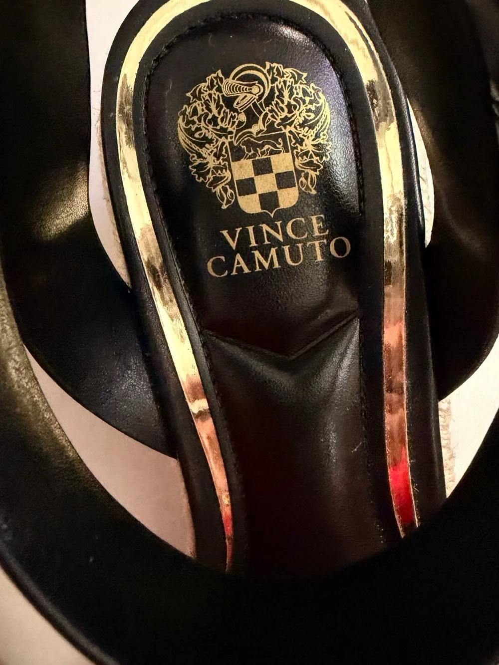 Vince Camuto Black Leather Strappy Sandals